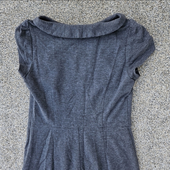 Boden Audrey Ponte Heathered Gray Dress Boatneck Cap Sleeve Sheath Size 4 - Picture 11 of 12